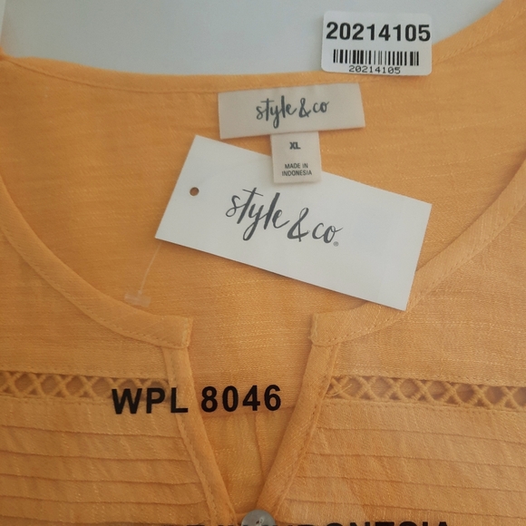 New STYLE & CO Island Getaway Top XL - Picture 6 of 6